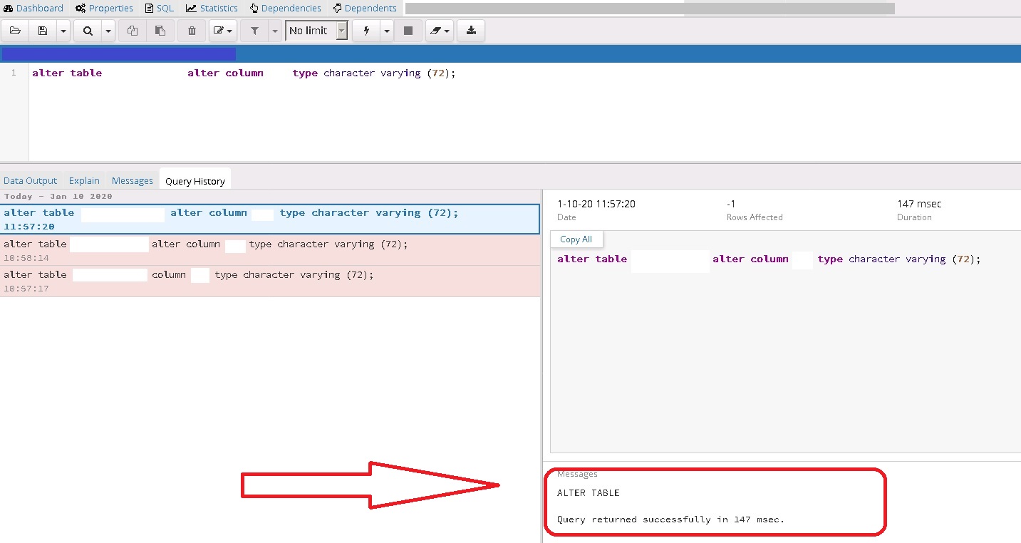 Problem with changing properties of a table in postgreSQL – My Experiences