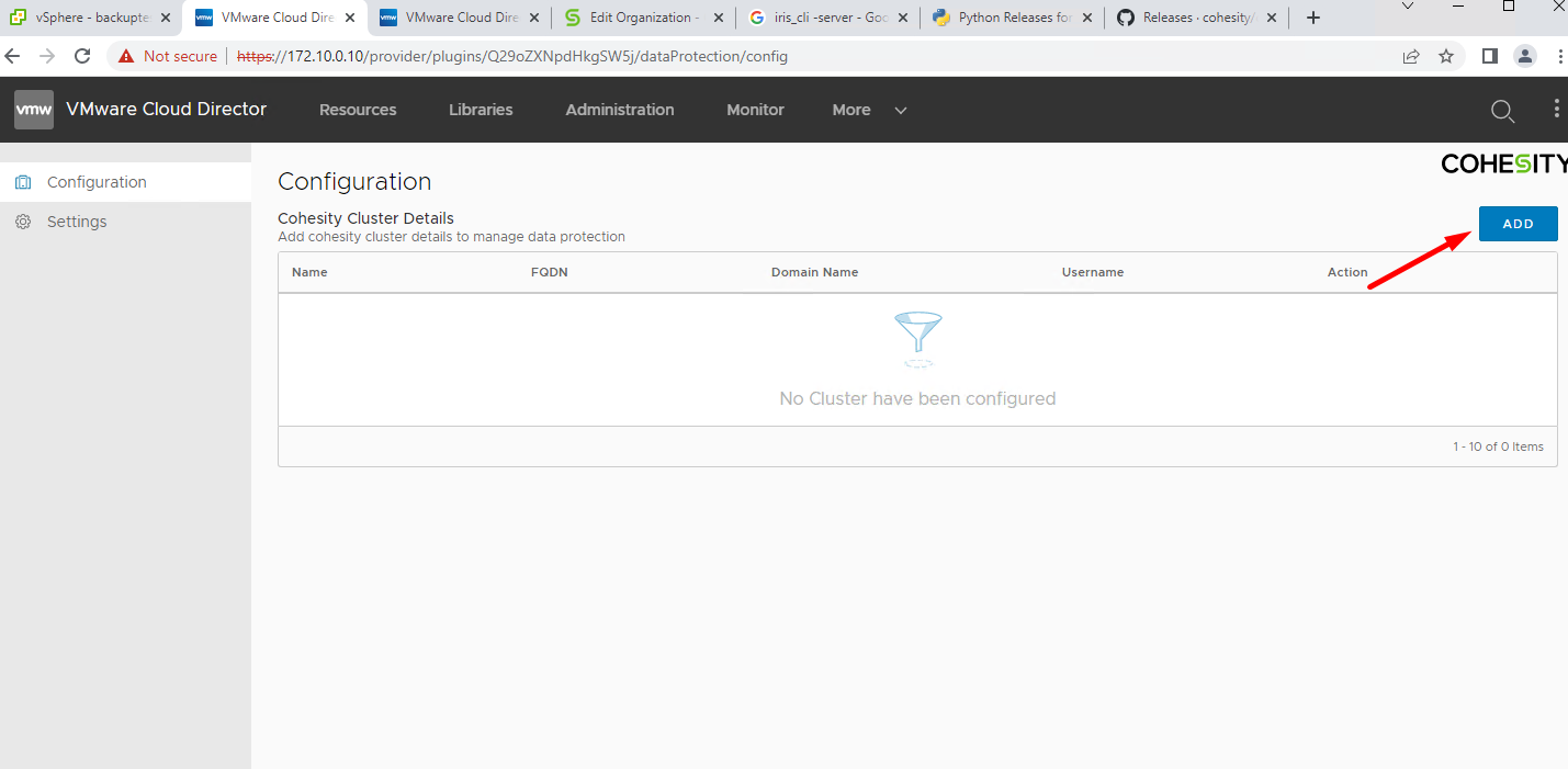 Integrating Cohesity with vCloud Director 10 – My Experiences